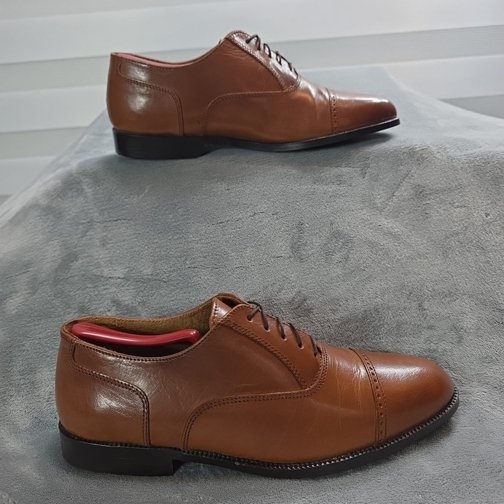 Vintage Giorgio Brutini CAPTOE‎ LEATHER OXFORD DRESS SHOES W/ BROGUE...
